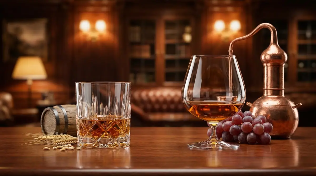 【30秒でわかる】ウイスキーとブランデーの違い早見表