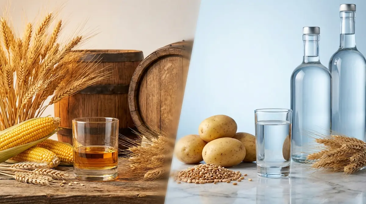 原料の違い｜ウイスキーとウォッカは何から作られる？
