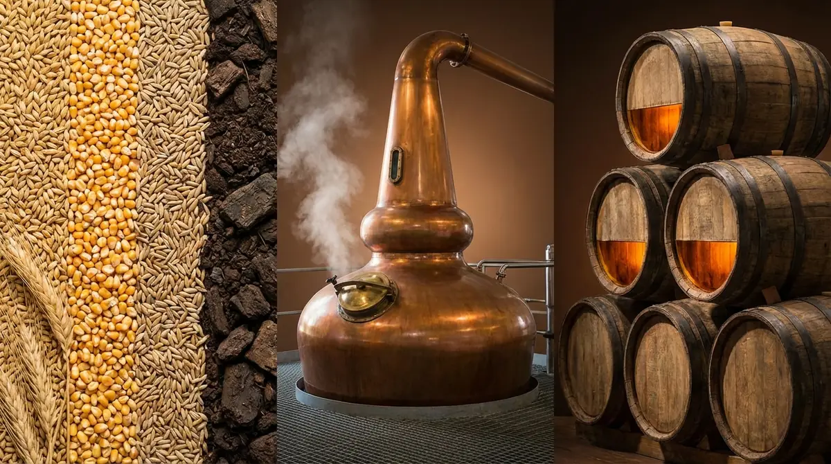 ウイスキーの味を決める3つの要素｜原料・製法・熟成