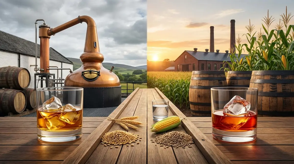 ウイスキーとバーボンの5つの違いを徹底解説