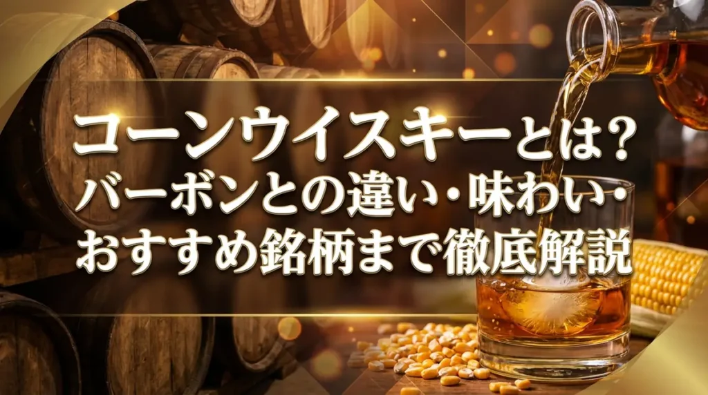 コーンウイスキーとは？バーボンとの違い・味わい・おすすめ銘柄まで徹底解説