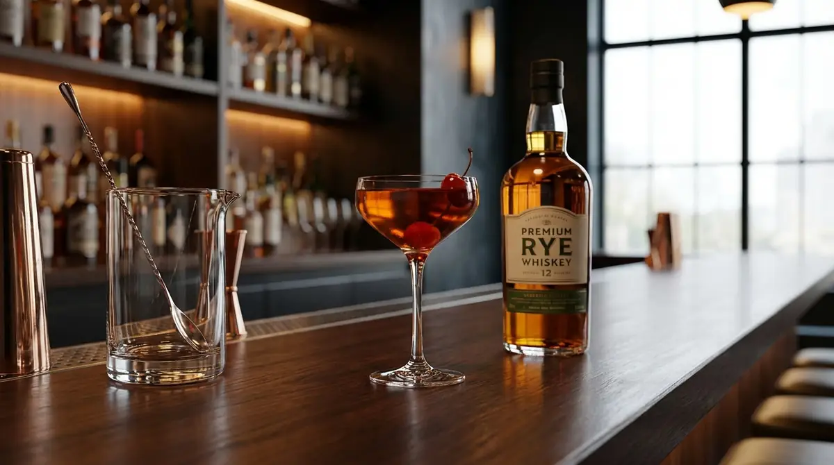 ライウイスキーで作る定番カクテル「マンハッタン」の作り方