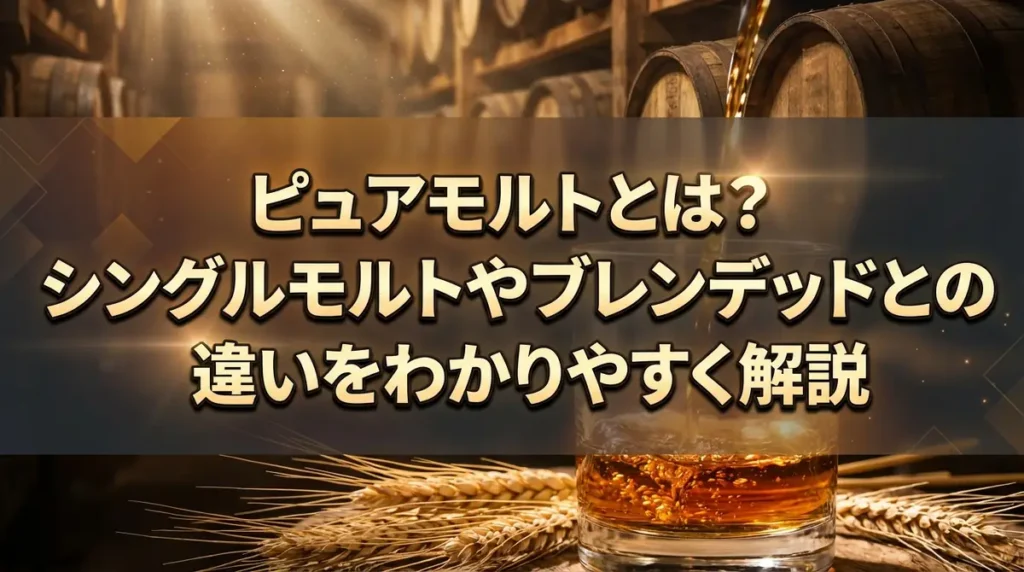 ピュアモルトとは？シングルモルトやブレンデッドとの違いをわかりやすく解説