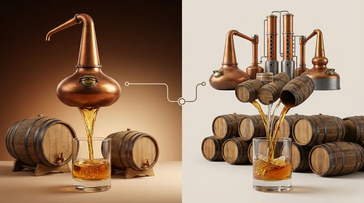 シングルモルトとブレンデッドウイスキーの違いを図解で比較