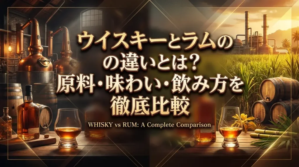 ウイスキーとラムの違いとは？原料・味わい・飲み方を徹底比較