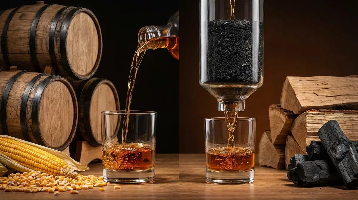 【結論】テネシーウイスキーとバーボンの違いは「チャコールメローイング」の有無