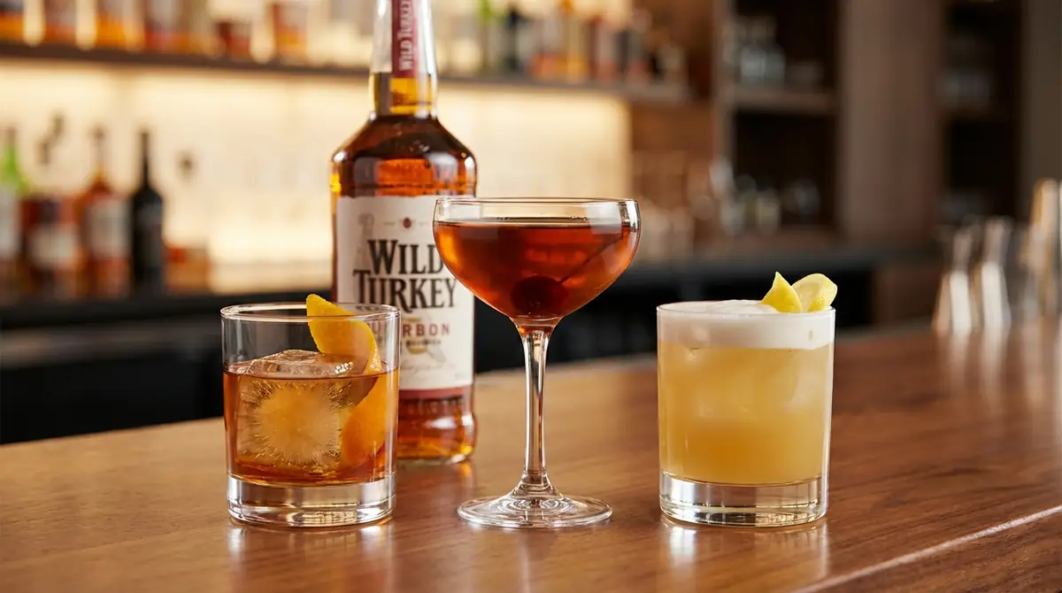 ワイルドターキーで作る定番カクテル3選